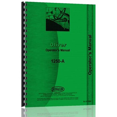 New Oliver 1250-A Diesel Utility Orchard FWA Tractor Operator's Manual